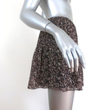 Joie Mini Skirt Brown Printed Silk Size Extra Extra Small available at CelebrityOwned.com img_4