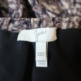 Joie Mini Skirt Brown Printed Silk Size Extra Extra Small available at CelebrityOwned.com img_6