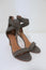 Joie Sandals Elaine Gray Crisscross Elastic & Leather Size 38.5 Open Toe Heel