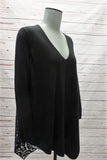 Joie Sweater Tambrel Black Lace-Back Size Extra Small Asymmetric Pullover available at CelebrityOwned.com img_2