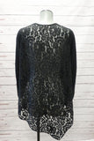 Joie Sweater Tambrel Black Lace-Back Size Extra Small Asymmetric Pullover available at CelebrityOwned.com img_8