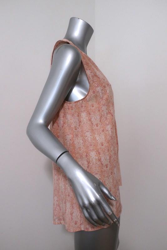 Joie Tank Top Aruna Pink Snakeskin Print Silk Size Large Sleeveless Blouse available at CelebrityOwned.com img_2