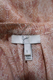 Joie Tank Top Aruna Pink Snakeskin Print Silk Size Large Sleeveless Blouse available at CelebrityOwned.com img_5