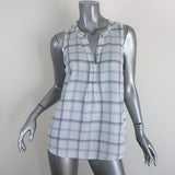 Joie Tank Top Capucine White/Blue Plaid Cotton Size Small Sleeveless Blouse NEW available at CelebrityOwned.com img_1