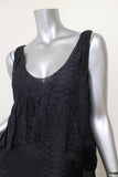 Joie Top Bessie Dark Gray Snakeskin Print Silk Size Small Ruffled Tank available at CelebrityOwned.com img_3