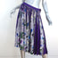 Jonathan Cohen Rickie Skirt Purple Printed Paneled Silk Size Medium