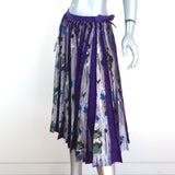 Jonathan Cohen Rickie Skirt Purple Printed Paneled Silk Size Medium available at CelebrityOwned.com img_2