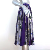 Jonathan Cohen Rickie Skirt Purple Printed Paneled Silk Size Medium available at CelebrityOwned.com img_4
