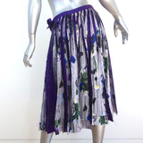 Jonathan Cohen Rickie Skirt Purple Printed Paneled Silk Size Medium available at CelebrityOwned.com img_5