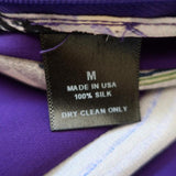 Jonathan Cohen Rickie Skirt Purple Printed Paneled Silk Size Medium available at CelebrityOwned.com img_7