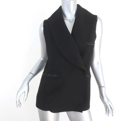 Jonathan Cohen Vest Black Neoprene Size Small Sleeveless Blazer available at CelebrityOwned.com img_1