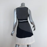 Jonathan Simkhai Dress Blue/Cream Colorblock Size 2 Sleeveless Fit & Flare available at CelebrityOwned.com img_6