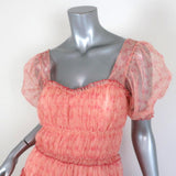 Jonathan Simkhai Mini Dress Delilah Pink Tiered Floral Print Tulle Size 2 available at CelebrityOwned.com img_3