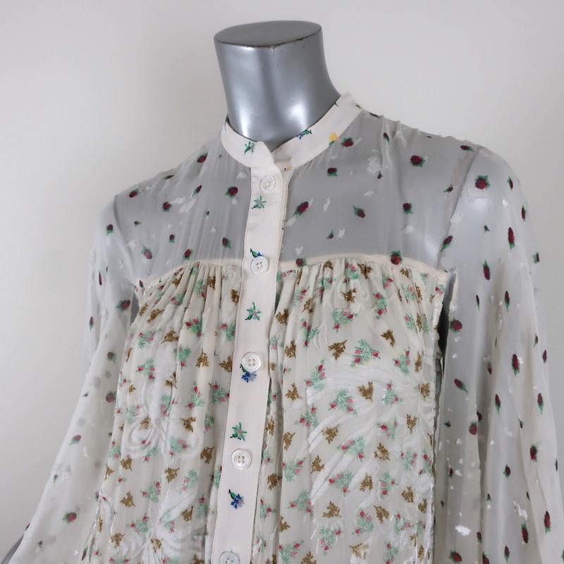 Joseph Midi Dress Morrisson White Mixed Floral Print Size 36 Flutter Sleeve available at CelebrityOwned.com img_3