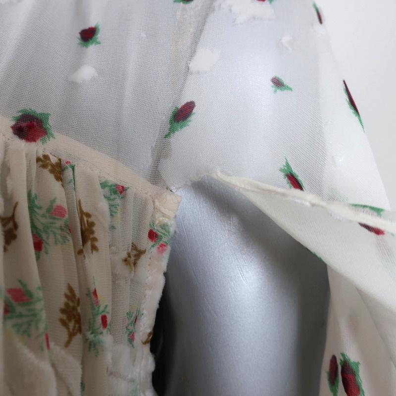 Joseph Midi Dress Morrisson White Mixed Floral Print Size 36 Flutter Sleeve available at CelebrityOwned.com img_4