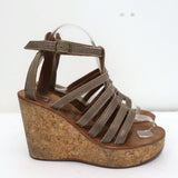 K.Jacques Gladiator Cork Platform Wedge Sandals Bronze Metallic Suede Size 37 available at CelebrityOwned.com img_2