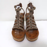 K.Jacques Gladiator Cork Platform Wedge Sandals Bronze Metallic Suede Size 37 available at CelebrityOwned.com img_3