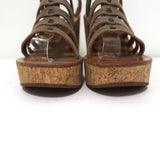 K.Jacques Gladiator Cork Platform Wedge Sandals Bronze Metallic Suede Size 37 available at CelebrityOwned.com img_4