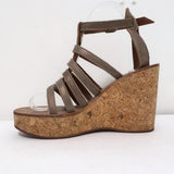K.Jacques Gladiator Cork Platform Wedge Sandals Bronze Metallic Suede Size 37 available at CelebrityOwned.com img_6
