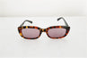 Krewe Milan Mirrored Rectangular Sunglasses Havana Tortoise/Crystal NEW