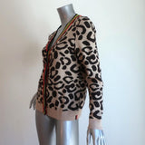 KULE The Cat Cardigan Leopard Print Wool Blend Size Small V-Neck Sweater available at CelebrityOwned.com img_3