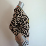 KULE The Cat Cardigan Leopard Print Wool Blend Size Small V-Neck Sweater available at CelebrityOwned.com img_4