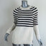 Kate Spade Sweater Aura White/Navy Striped Size Extra Small Side-Zip Pullover