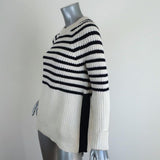 Kate Spade Sweater Aura White/Navy Striped Size Extra Small Side-Zip Pullover available at CelebrityOwned.com img_4