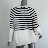 Kate Spade Sweater Aura White/Navy Striped Size Extra Small Side-Zip Pullover available at CelebrityOwned.com img_5