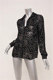 L'Agence Blouse Nina Dark Brown Leopard Velvet Burnout Top Size Extra Small available at CelebrityOwned.com img_2