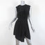 L'Agence Dress Cipriana Black Pleated Silk Size 4 Sleeveless Asymmetrical Mini