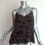 L’Agence Jane Camisole Brown Camouflage Print Silk Tank Top Size Extra Small
