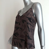 L’Agence Jane Camisole Brown Camouflage Print Silk Tank Top Size Extra Small available at CelebrityOwned.com img_2