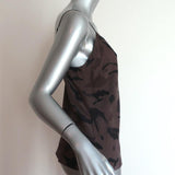 L’Agence Jane Camisole Brown Camouflage Print Silk Tank Top Size Extra Small available at CelebrityOwned.com img_3