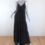 L'Agence Tiered Maxi Dress Abby Black Lace-Trim Washed Silk Size 2