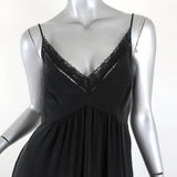 L'Agence Tiered Maxi Dress Abby Black Lace-Trim Washed Silk Size 2 available at CelebrityOwned.com img_2