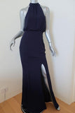 LIKELY Cameron Gown Navy Georgette Size 2 Blouson Halter Maxi Dress NEW available at CelebrityOwned.com img_1