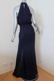LIKELY Cameron Gown Navy Georgette Size 2 Blouson Halter Maxi Dress NEW available at CelebrityOwned.com img_5