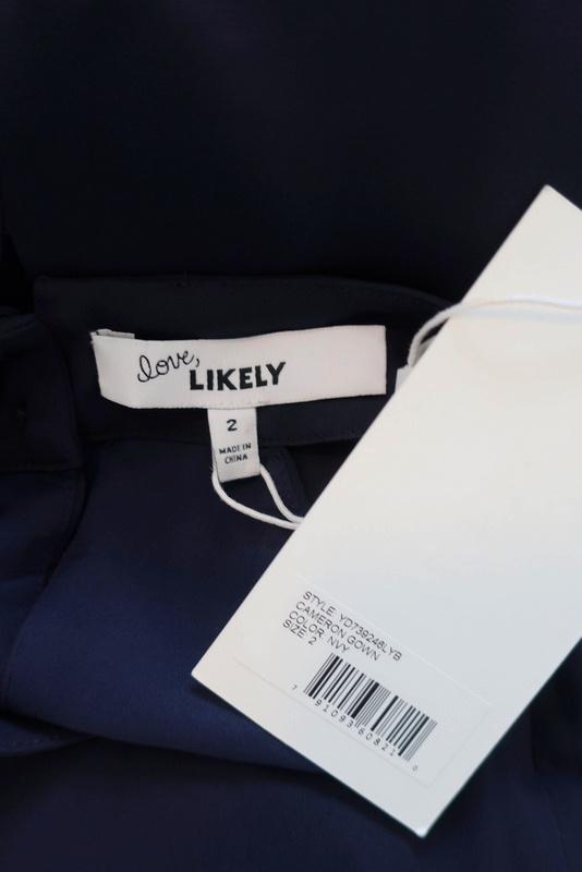LIKELY Cameron Gown Navy Georgette Size 2 Blouson Halter Maxi Dress NEW available at CelebrityOwned.com img_7