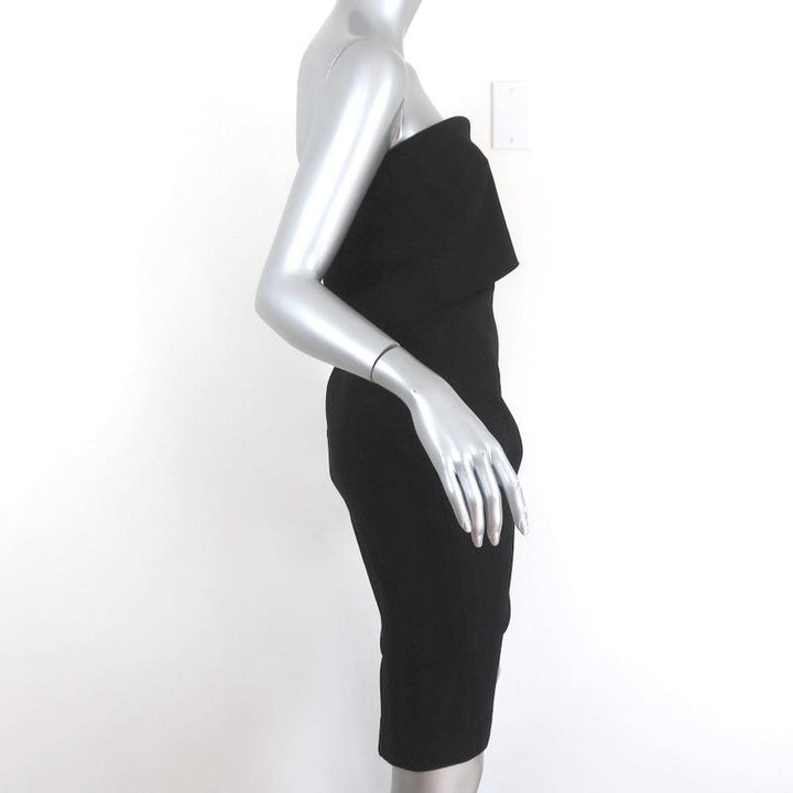 LIKELY Strapless Dress Driggs Black Ruffled Crepe Size 2 available at CelebrityOwned.com img_4