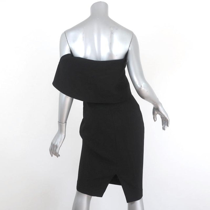 LIKELY Strapless Dress Driggs Black Ruffled Crepe Size 2 available at CelebrityOwned.com img_5