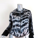 Lanston Tie Dye Zip Hoodie Sweatshirt Jaidyn Black/Gray Size Small NEW available at CelebrityOwned.com img_1