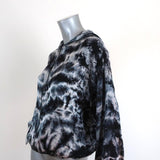 Lanston Tie Dye Zip Hoodie Sweatshirt Jaidyn Black/Gray Size Small NEW available at CelebrityOwned.com img_2