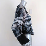 Lanston Tie Dye Zip Hoodie Sweatshirt Jaidyn Black/Gray Size Small NEW available at CelebrityOwned.com img_3