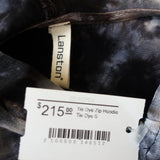 Lanston Tie Dye Zip Hoodie Sweatshirt Jaidyn Black/Gray Size Small NEW available at CelebrityOwned.com img_6