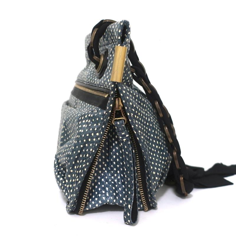 Lanvin Amalia Shoulder Bag Blue Snakeskin Chain Strap Medium Crossbody available at CelebrityOwned.com img_5
