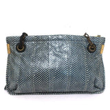 Lanvin Amalia Shoulder Bag Blue Snakeskin Chain Strap Medium Crossbody available at CelebrityOwned.com img_6