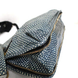 Lanvin Amalia Shoulder Bag Blue Snakeskin Chain Strap Medium Crossbody available at CelebrityOwned.com img_8