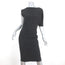 Lanvin Asymmetric Sleeve Dress Black Stretch Wool Size 36