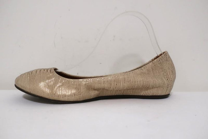 Lanvin Ballet Flats Cream/Gold Lizard-Embossed Leather Size 38.5 available at CelebrityOwned.com img_7
